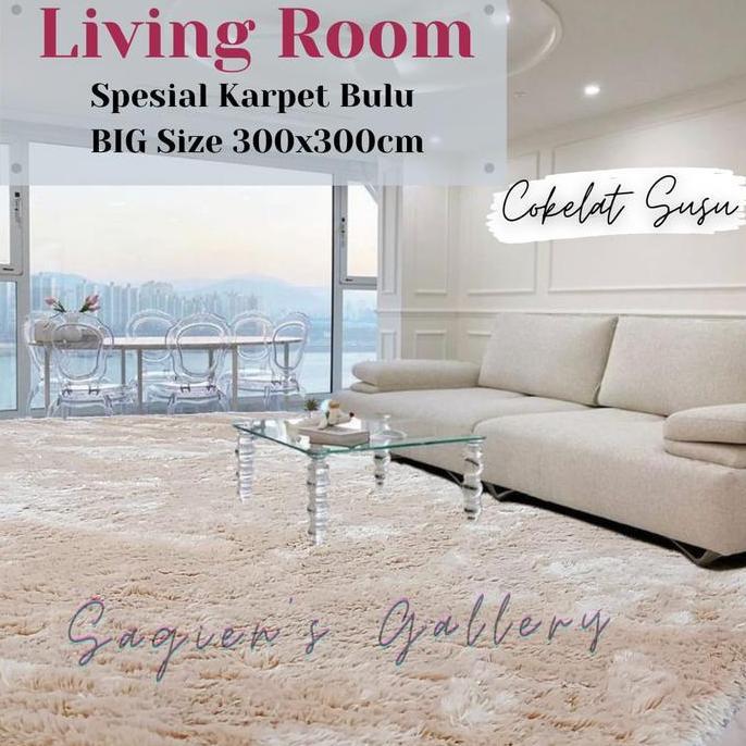 Terlaris Karpet Bulu Rasfur Super Jumbo 300X300Cm Tebal 4Cm