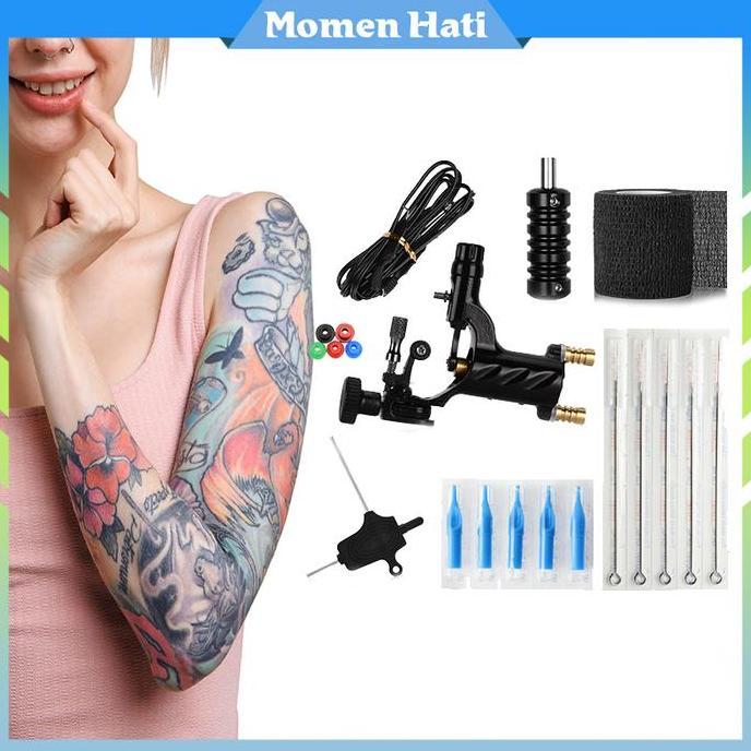 JOVANASHOPID Alat Tattoo Rotary Full Set / Tatto Kit / Mesin Tato Full Set