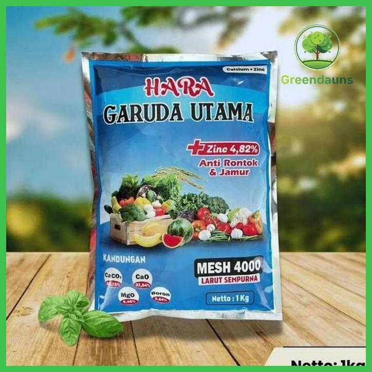 HARA GARUDA UTAMA MESH 4000 1KG ANTI RONTOK - PUPUK MINERAL ALAMI TINGGI CACO3 59.75% & ZINC 4.82% U