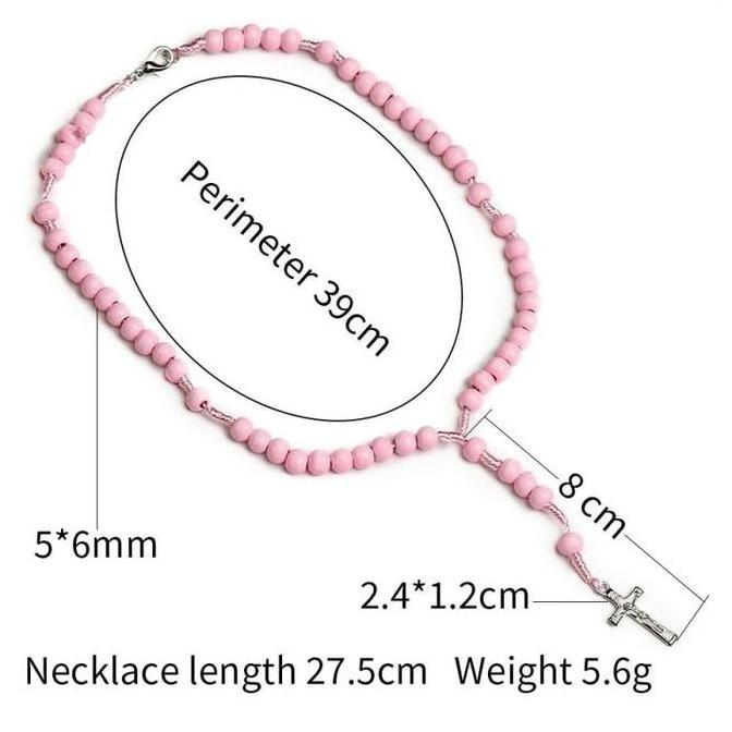 NUWAX Rosario Kayu Rosario Classic Kalung Rosario Katolik Souvenir