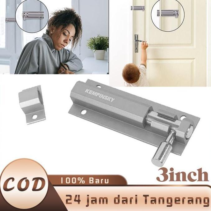 NUWAX Grendel Slot Pintu Bulat 3Inci Grendel Nicole Jendela Kunci