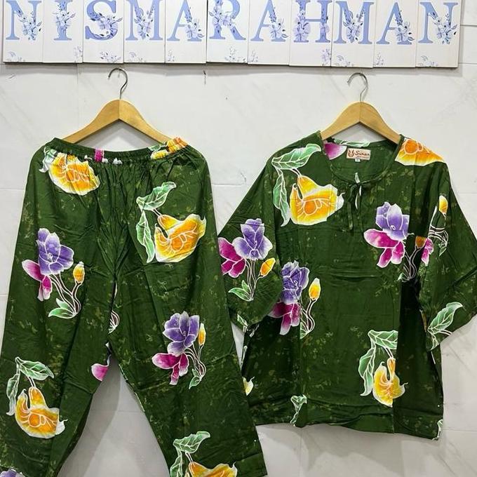 Terpopuler- Setelan Batik Sunan Ori - Super Jumbo   Tangan 3/4  - Celana Panjang