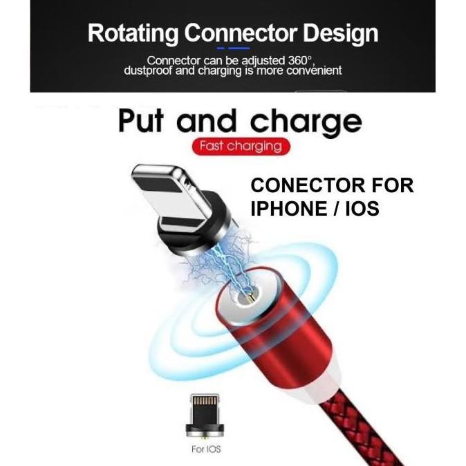 New- IPHONE IOS + KABEL CAS MAGNET - CABLE CHARGER MAGNETIC