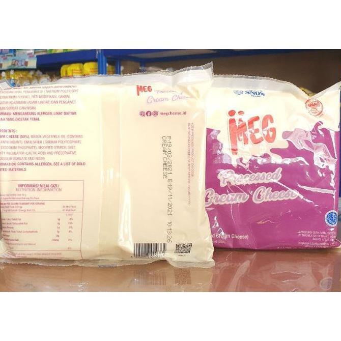 New- Meg Process Cream Cheese 500Gr / Meg Cream Cheese Process 500Gr