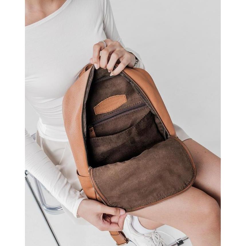 Kenes Leather Tas Ransel Wanita Kulit Asli Backpack MENDHUT - Free Grafir Nama