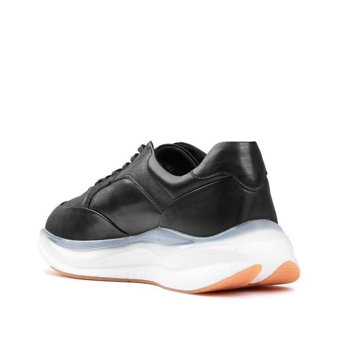 Prabu - Agnia Black Sepatu Kulit Sneakers Wanita Hitam