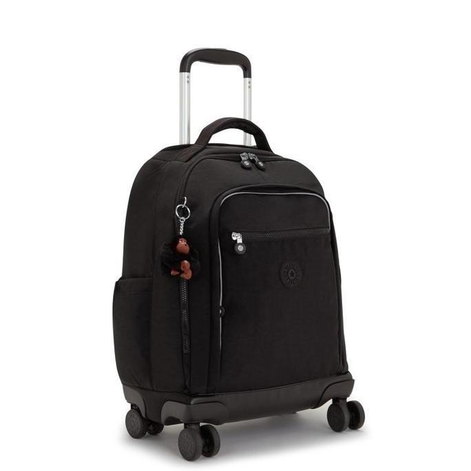 Kipling New Zea Wheeled Backpack Trolley Compartmen Laptop -True Black