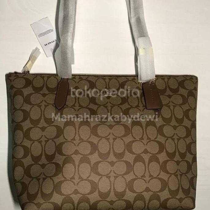 Tas coach zip top totebag