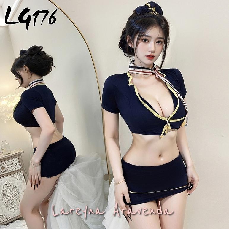SET LENGKAP LINGERIE SEKSI COSPLAY PRAMUGARI EXECUTIVE LG176