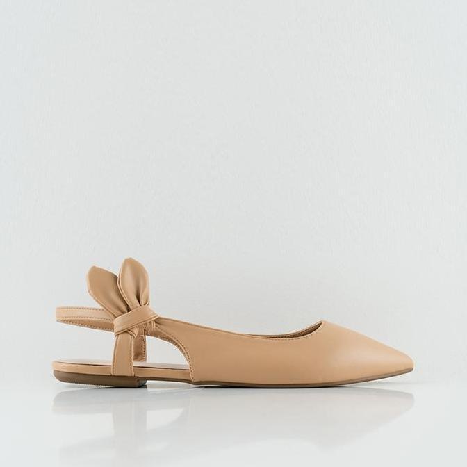 URBAN&CO Sepatu Wanita Model Flat Shoes Hitam Pita Tren - Gisel