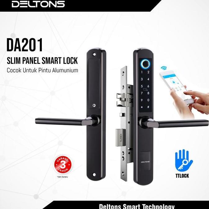 Slim Smart Door Lock DA201 Aluminium Smart Lock Door Finger Card