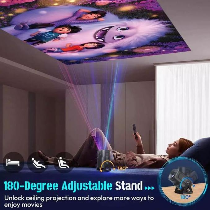 SHADE X Shade New Portable Projector Native 720P 4K HD Projector Auto Keystone 10000 Lumens Support 