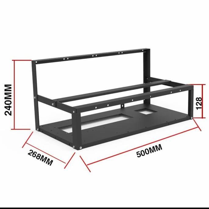 NEW Rak Mining Rig Vga/Open Air Mining Frame Case/Mining Rig 6 / 8 GPU