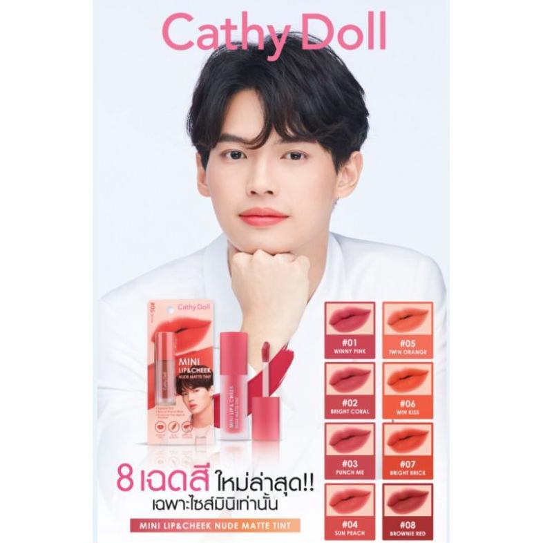 CATHY DOLL MINI LIP AND CHEEK NUDE MATTE TINT WIN METAWIN TINE 2GETHER THE SERIES BRIGHT VACHIRAWIT 