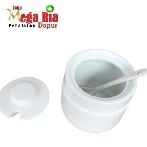 Best- Home Tempat Bumbu Sambal Dapur Tutup Sendok Keramik