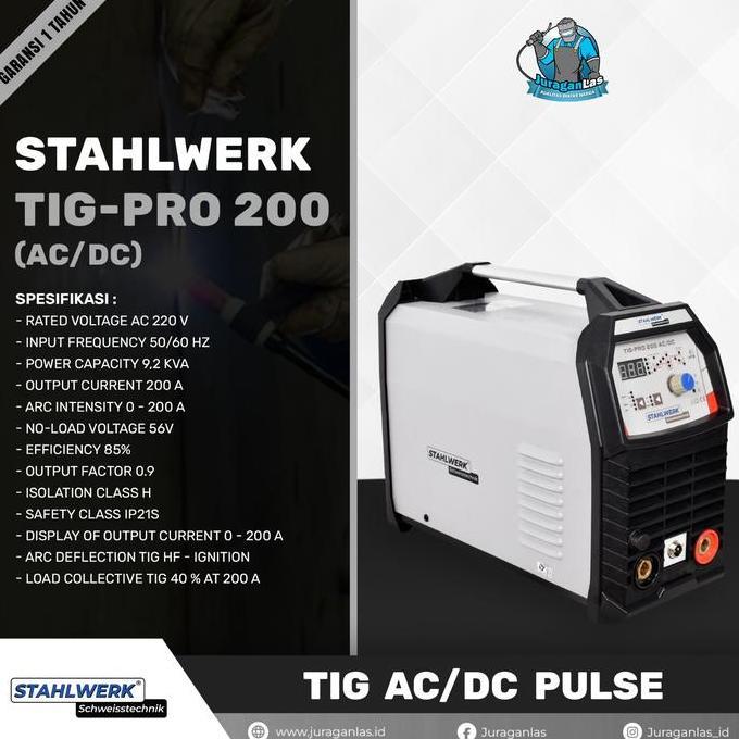 TERMURAH - ACDC Tig 200 Pulse Tig Pro 200 + Spot Welding Stahlwerk