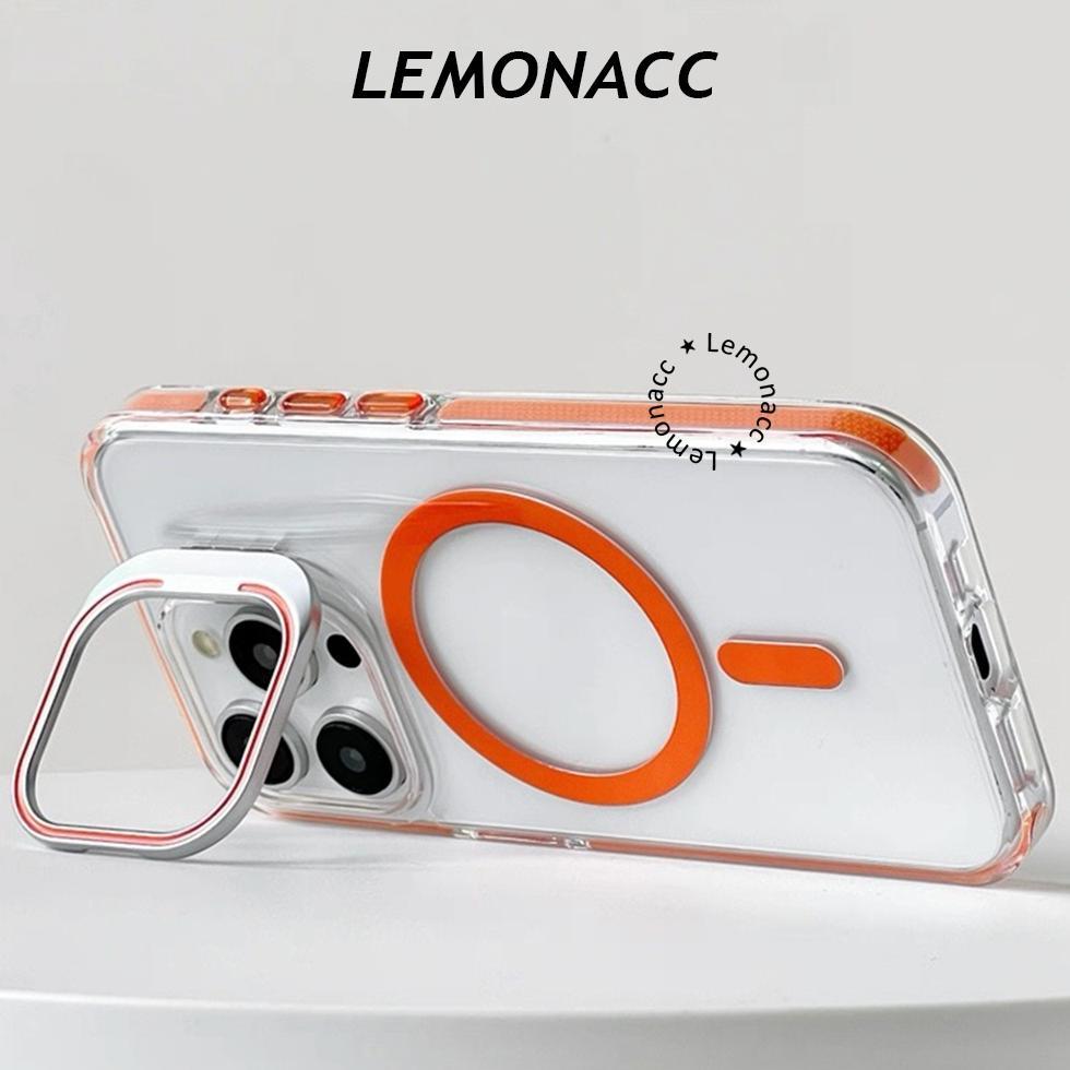 CUCI GUDANG MUM Case Iphone With Standable Camera - Crystal Clear Magnetic Magsafe Hardcase / Casing