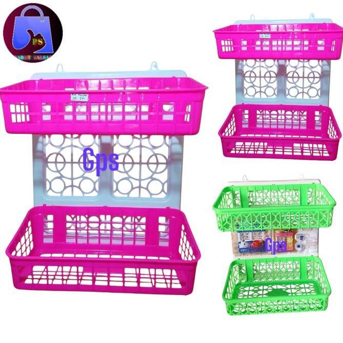 Rak sabun sampo kamar mandi gantung susun 2 plastik merek joyce / rak susun 2 serbaguna/ rak kosmeti