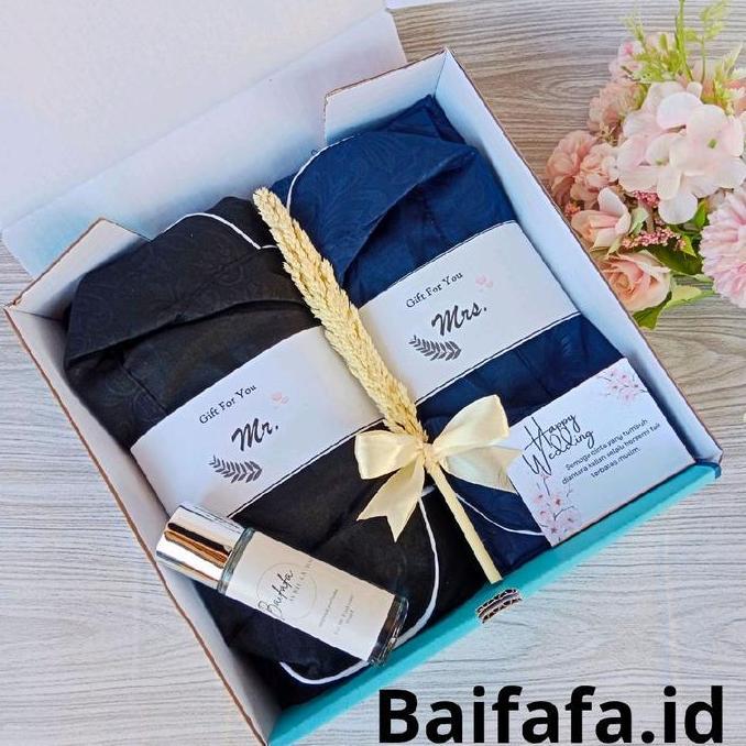 Promo Bulan Ini Hampers Setelan Piyama Pria Dan Daster Piyama  Wanita | Hampers Wedding Baju Tidur