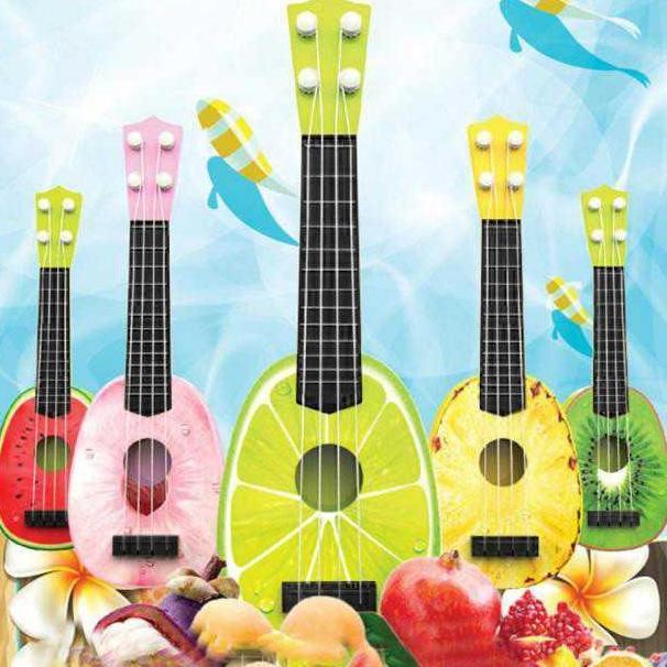 ZANACOM Ukulele Gitar Mainan Gambar Buah-Buahan,