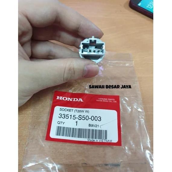 Socket Soket T20 Bohlam Lampu Rem Belakang Stop Lamp Civic FD FB