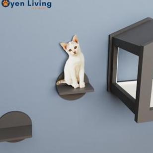 Rak Dinding Pijakan Kaki Kucing - Rak Tempat Tidur Panjat Dinding - Cat Condo Tempel Dinding Gantung