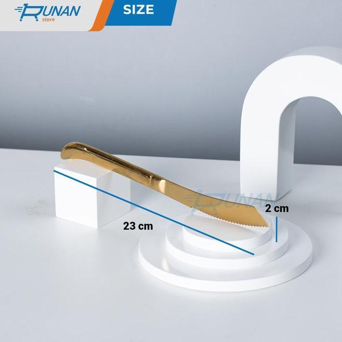 Kithch- Pisau Steak Daging Emas Stainless Knife Steak Gold Hotel Cafe