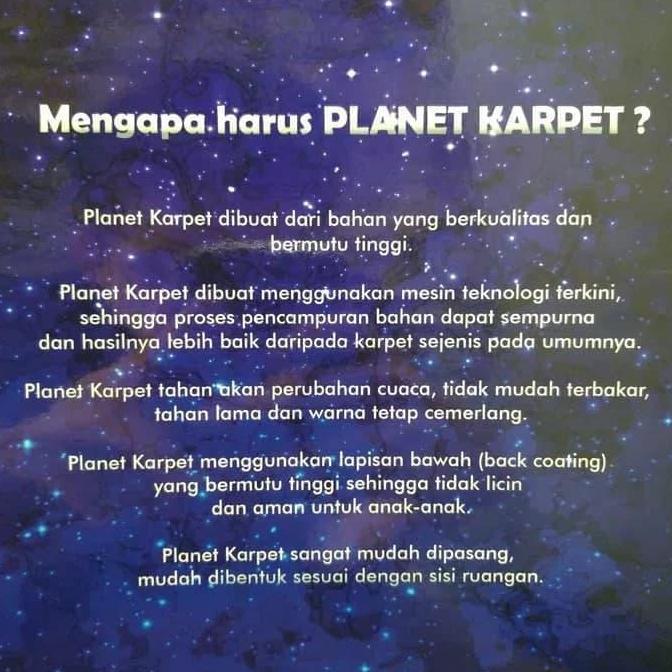 Karpet Brudu Polos Planet Karpet Meteran (Mushola, Pameran)