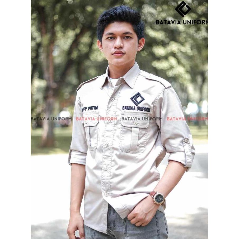 Kemeja PDL Lengan Panjang by Batavia Uniform - Kemeja Kerja Lapangan Tactical Lengan Panjang Pria Wa