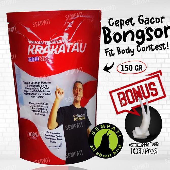 Krakatau Pakan Voer Lolohan Burung Murai Batu Trotol Krakatau++ Enzym Bubur Loloh Piyik Anak Burung 