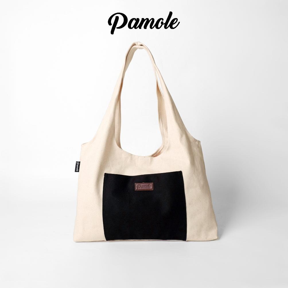 Pamole Tas Tote Bag Totebag Kanvas Totebag Kuliah Totebag Kerja Totebag Aesthetic - Naya Series