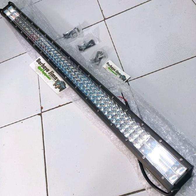 Led Bar 100Cm Putih Kuning Strobo 3 Row 5 Terang Bagus Ledbar Offroad Tembus Kabut Car Hemat