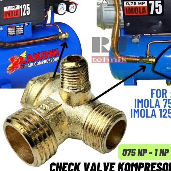 Promo Nepel Check Valve Kompresor 075HP - 1HP Lakoni Imola 75 / 125 Diskon