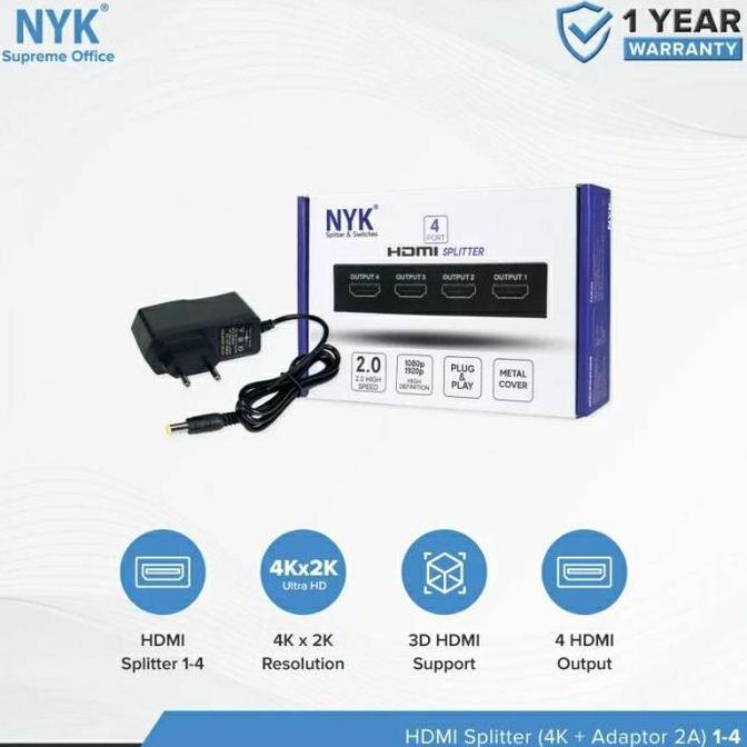 Terpopuler- Nyk Hdmi Splitter 4Port / Nyk Hdmi Splitter 4Port
