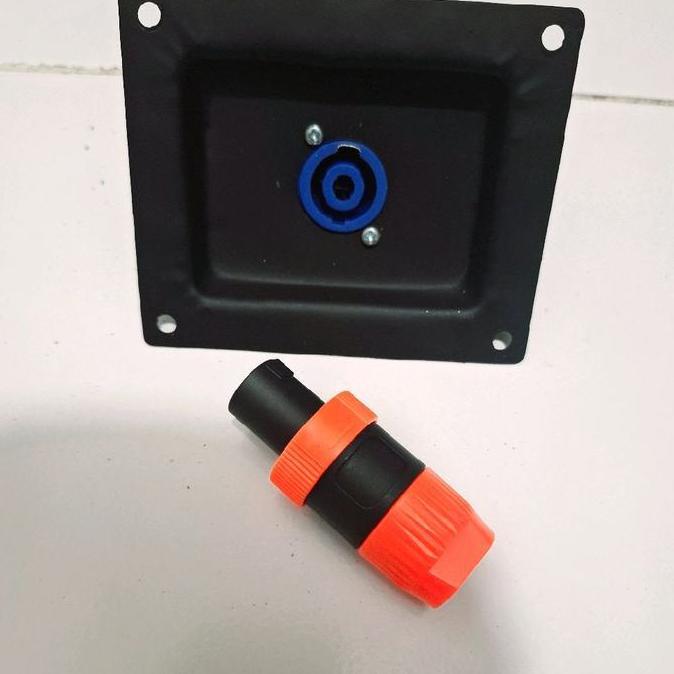 Plat Jek Soket Speaker dengan 1 Lubang Spikon dan 1 Set - Speker