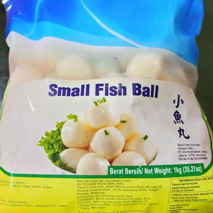 EB Small Fish Ball 1 Kg Bakso Ikan Kecil Impor Malaysia Promo Premium