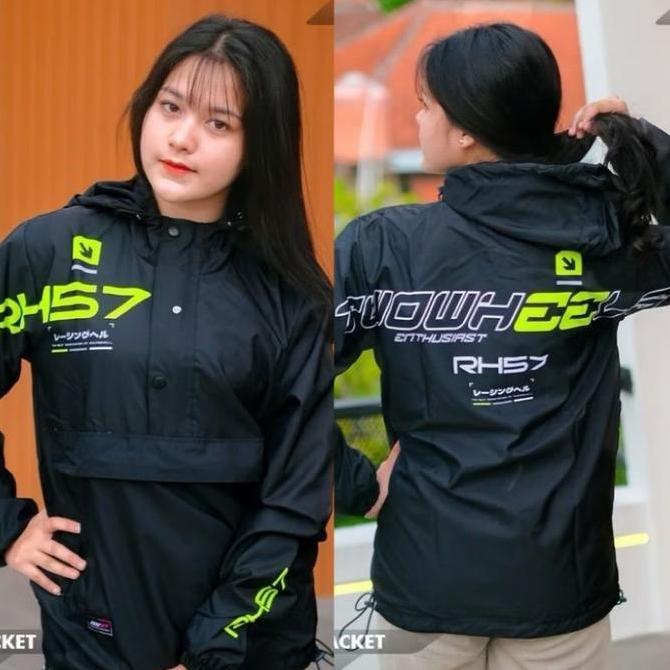 Jaket Parasut Cougle RH57 Unisex Bahan Taslan Premium - Wanita