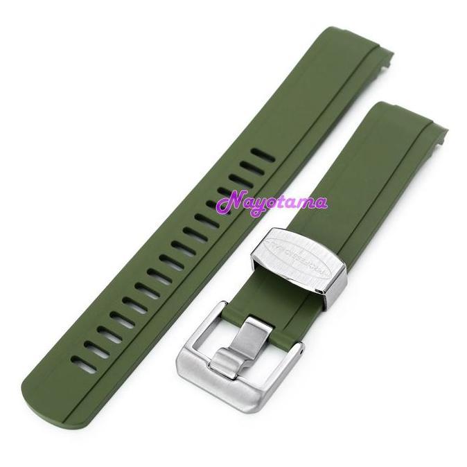 CRAFTER BLUE CB13 Rubber Strap Green for Seiko Baby MM200 Mini Turtle