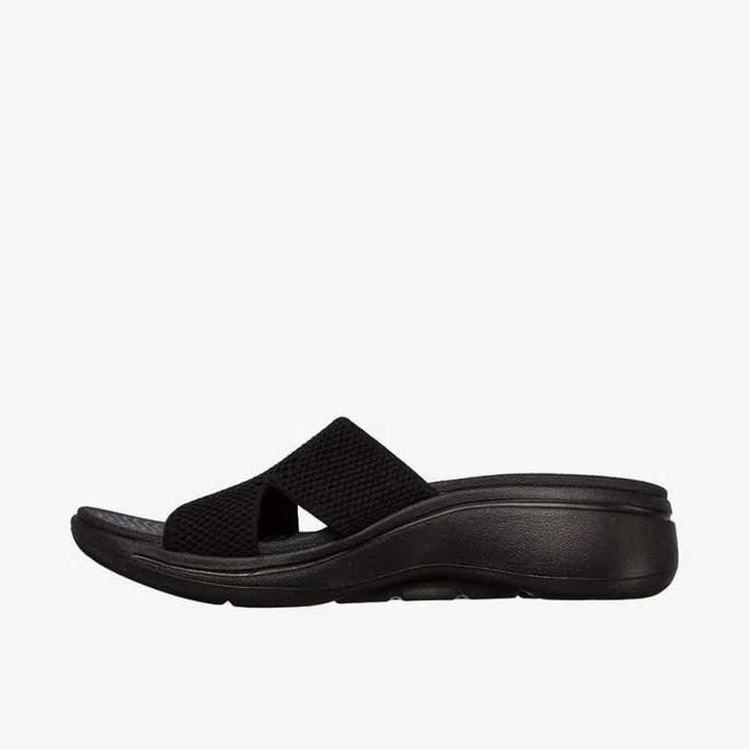 Skechers sandal wanita Go Walk Arch Fit Women's Walking Shoes - Black