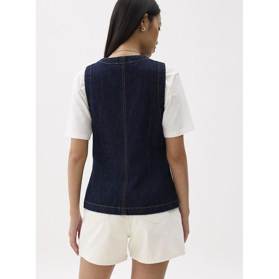 Love Bonito - Vest Wanita - Denim Contrast Stitch Vest