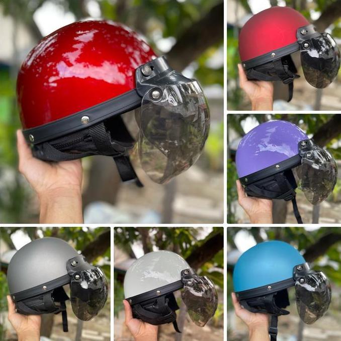 READY TERMURAH Helm Bogo Setengah Grade Ori / Helm Chip Kaca promo Motorcycle wanita G00D QU4LITY
