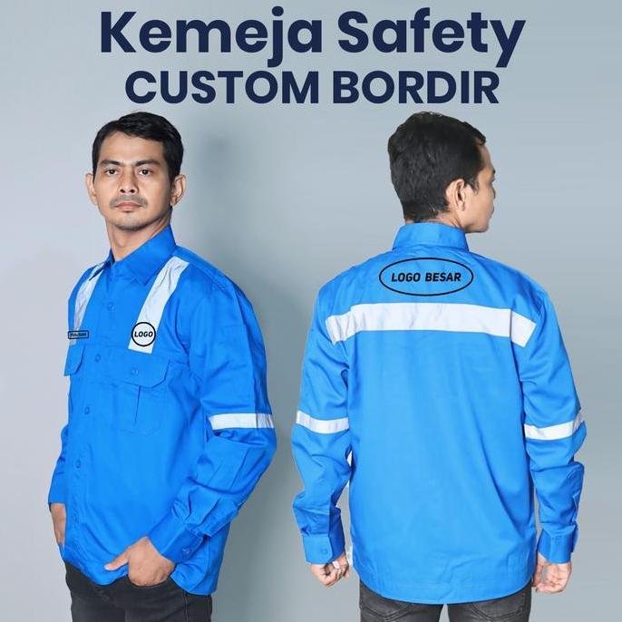 Promo  Seragam Lapangan / Baju Tambang / Wearpack Safety Custom Bordir Model 09