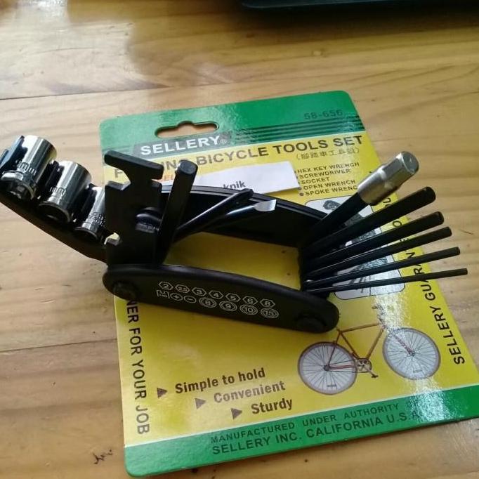 Promo Kunci Sepeda Tools Set Sepeda Sellery USA Folding Bicycle Tools Set Diskon