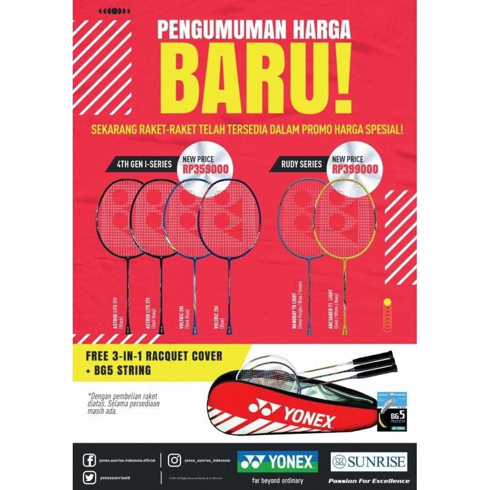 RAKET YONEX ORIGINAL I-SERIES ASTROX LITE 21i / ASTROX 27i (TAS SENAR)