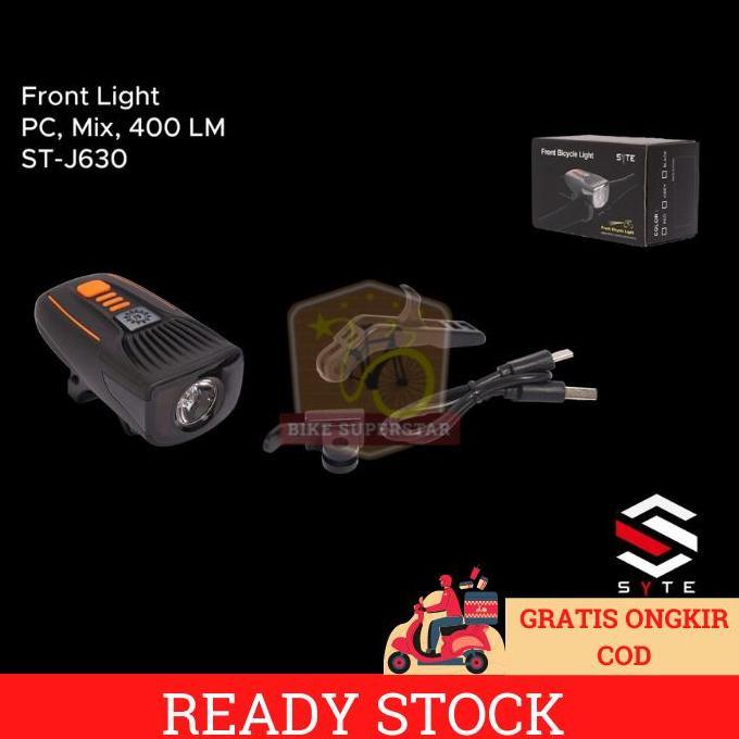 Promo Lampu Depan Sepeda Syte ST-J630 400 Lumen Diskon