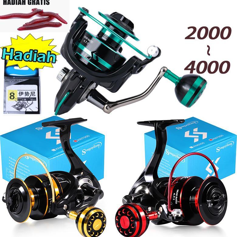 READYGan- Sougayilang reel pancing 2000/3000/4000 5.1:1Rasio kecepatan rotasi reel power handle reel