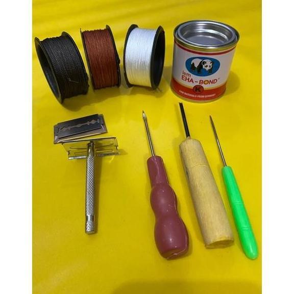 Rrshoes- Paket Lengkap Alat Sol Sepatu / Jarum Sol Sepatu Penyayat Susruk Sol