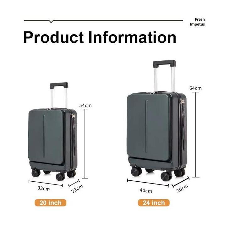 TERMURAH - Luggage Suitcase Luxury Koper Travel Double TSA Anti Maling 24 Inch Free Mini Koper