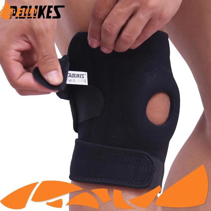 Original Kneepad Aolikes 3 Strap Adjustable Aolikes Pelindung Deker Lutut Knee Pad Knee Support
