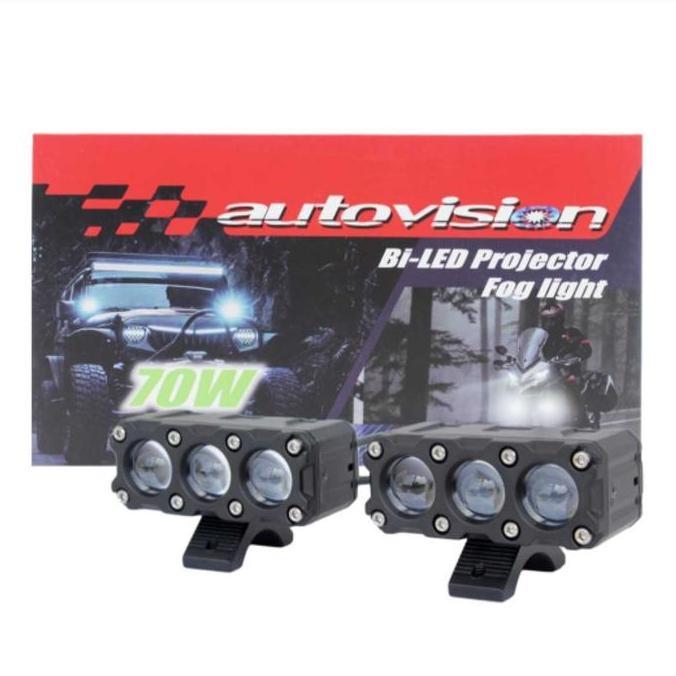 promo Bi Led Fog Light Projector Autovision BiLED Foglamp Mini Projie 70Watt terlaris